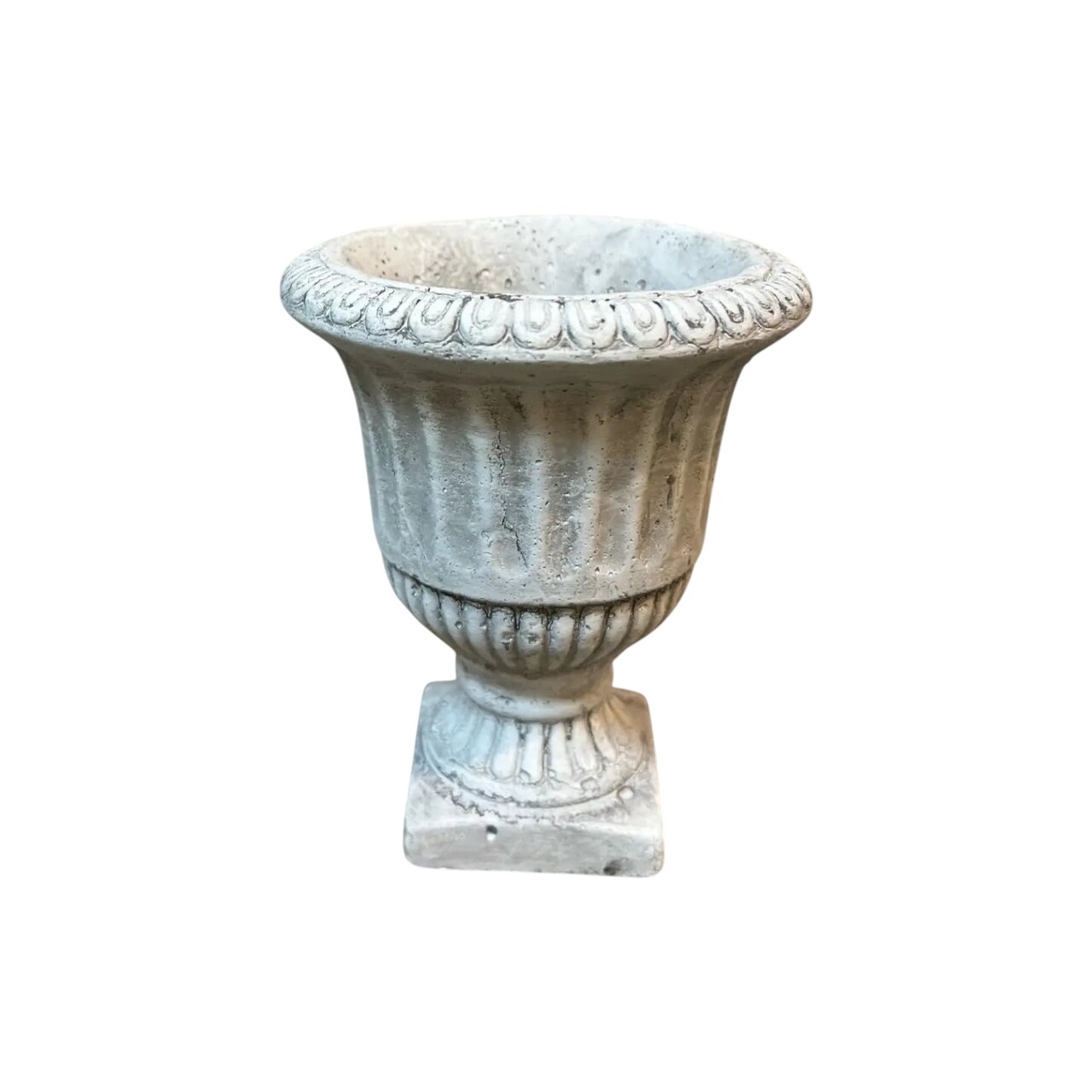 Decorative Cement Urn Planter Rustic Flower Pot for Patio Home Display